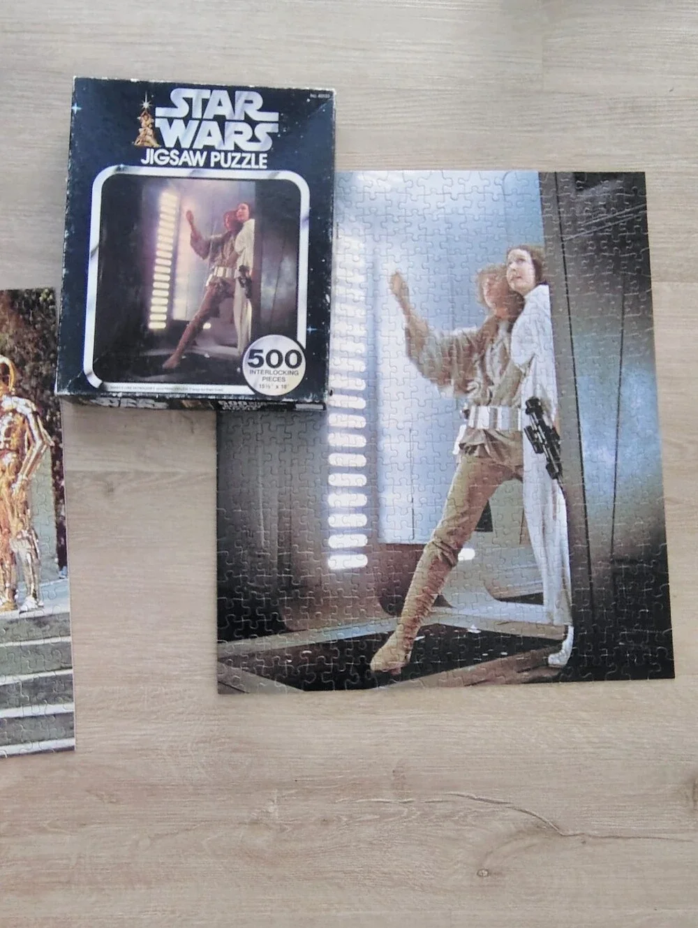 TWO Vintage Kenner Star Wars Jigsaw 500 Piece Puzzles from 1977 - Complete!